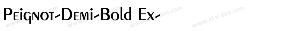Peignot-Demi-Bold Ex字体转换